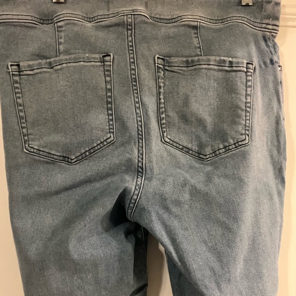 Lane Bryant Women's Distressed Skinny Jeans Size 16 Blue Stretch Denim Mid Rise - Picture 6 of 11